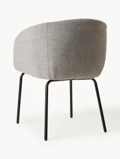 Sillas con reposabrazos en tejido bouclé Alani, 2 uds.