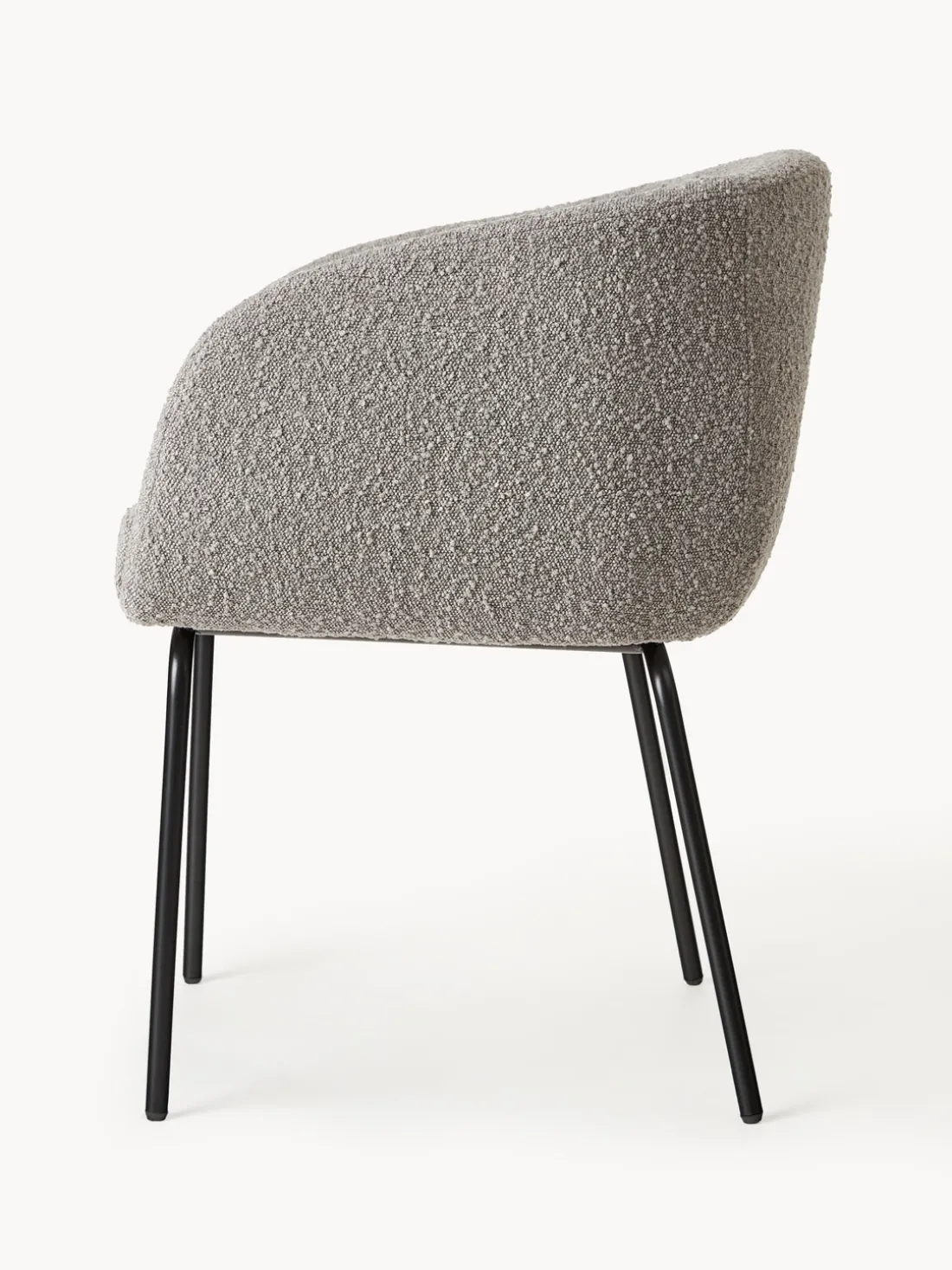 Sillas con reposabrazos en tejido bouclé Alani, 2 uds.