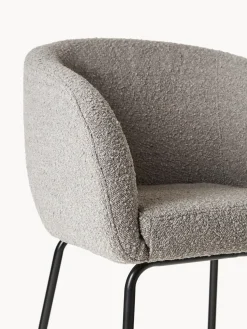 Sillas con reposabrazos en tejido bouclé Alani, 2 uds.