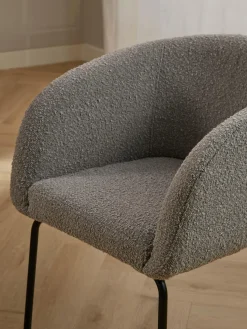 Sillas con reposabrazos en tejido bouclé Alani, 2 uds.