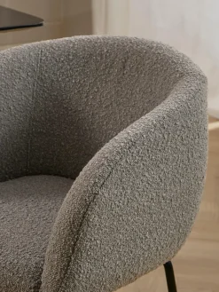 Sillas con reposabrazos en tejido bouclé Alani, 2 uds.