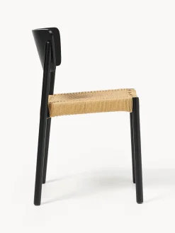 Sillas de madera y ratán Danny, 2 uds.