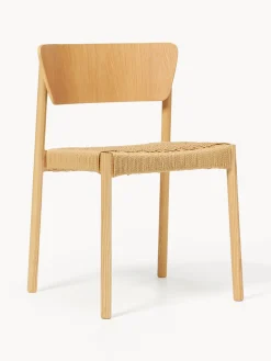 Sillas de madera y ratán Danny, 2 uds.