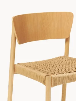 Sillas de madera y ratán Danny, 2 uds.