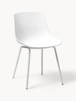 Sillas de plástico con patas de metal Joe, 2 uds.