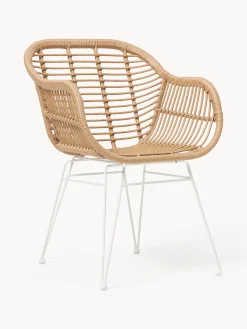 Sillas de polirratán con reposabrazos Costa, 2 uds.