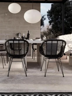 Sillas de ratán con reposabrazos Costa, 2 uds.