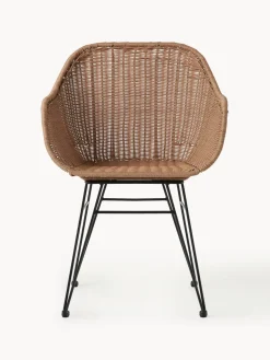 Sillas de ratán con reposabrazos Costa, 2 uds.