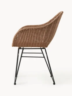 Sillas de ratán con reposabrazos Costa, 2 uds.