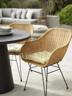 Sillas de ratán con reposabrazos Costa, 2 uds.