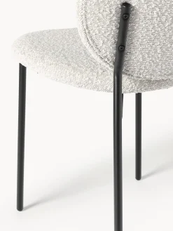 Sillas tapizadas en tejido bouclé Ulrica, 2 uds.