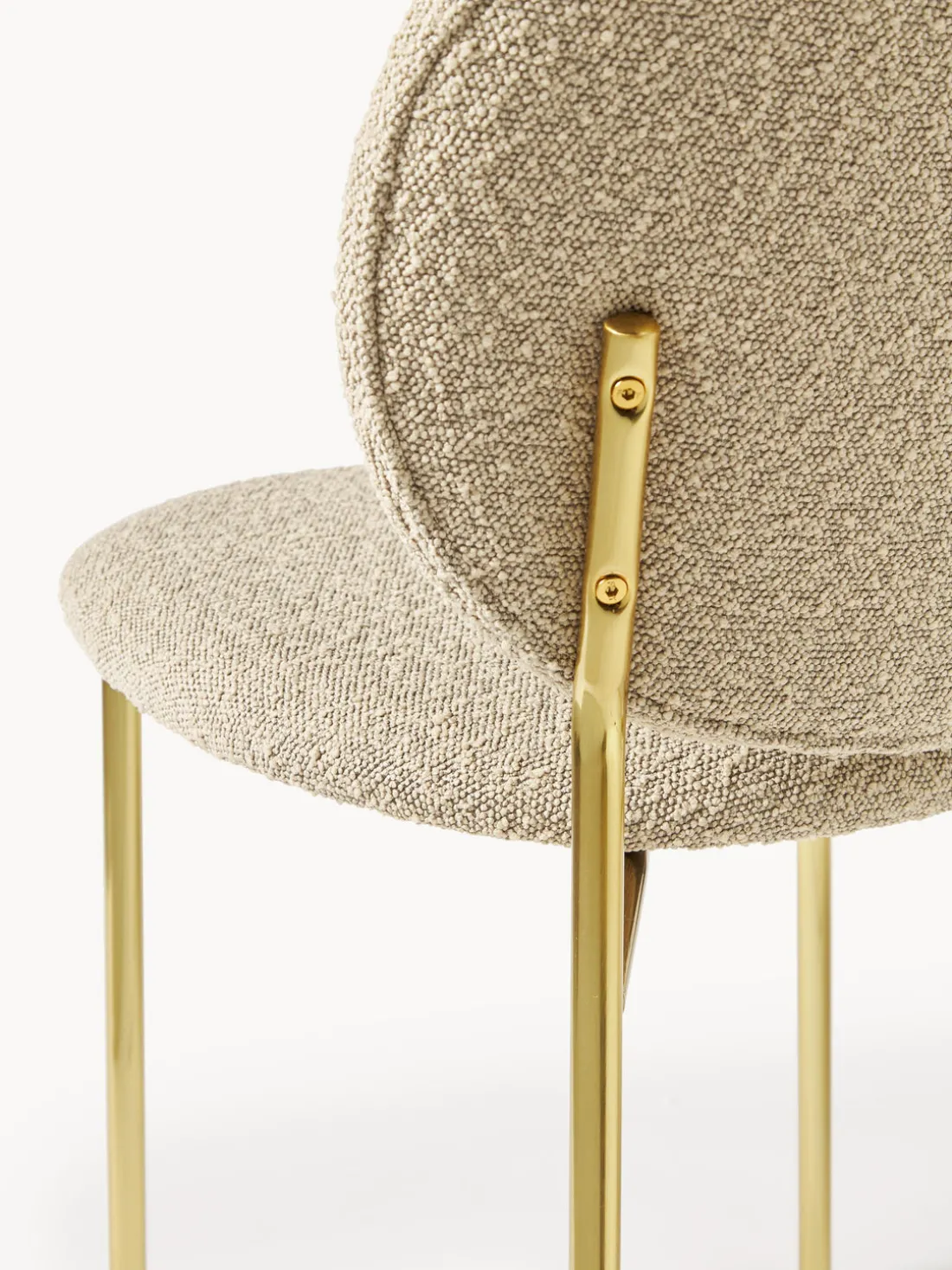 Sillas tapizadas en tejido bouclé Ulrica, 2 uds.