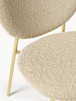 Sillas tapizadas en tejido bouclé Ulrica, 2 uds.