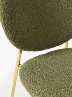 Sillas tapizadas en tejido bouclé Ulrica, 2 uds.