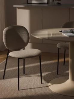 Sillas tapizadas en tejido bouclé Ulrica, 2 uds.