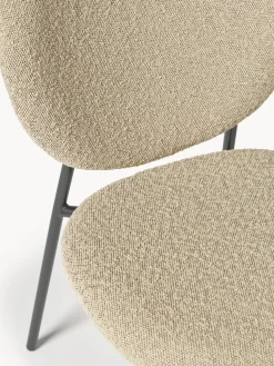 Sillas tapizadas en tejido bouclé Ulrica, 2 uds.