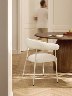 Sillas tapizadas en tejido bouclé Thiago, 2 uds.