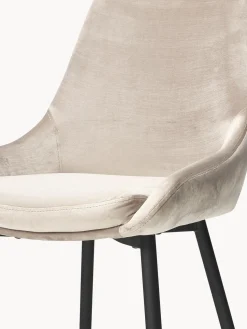 Sillas tapizadas en terciopelo Sierra, 2 uds.