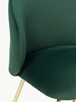 Sillas tapizadas en terciopelo Luisa, 2 uds.