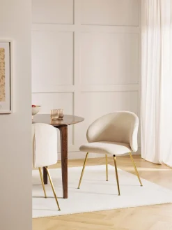 Sillas tapizadas en terciopelo Luisa, 2 uds.