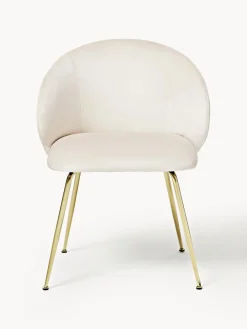 Sillas tapizadas en terciopelo Luisa, 2 uds.