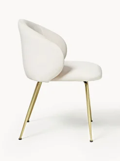 Sillas tapizadas en terciopelo Luisa, 2 uds.