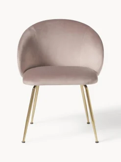 Sillas tapizadas en terciopelo Luisa, 2 uds.