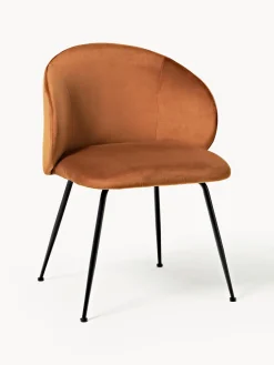 Sillas tapizadas en terciopelo Luisa, 2 uds.