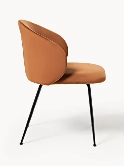 Sillas tapizadas en terciopelo Luisa, 2 uds.