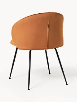 Sillas tapizadas en terciopelo Luisa, 2 uds.