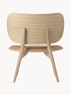 Sillón artesanal de cuero y madera Rocker