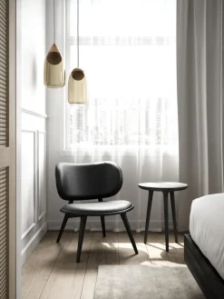 Sillón artesanal de cuero y madera Rocker