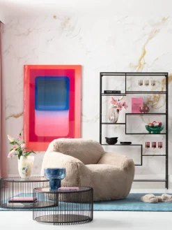 Sillón artesanal de piel sintética Mika