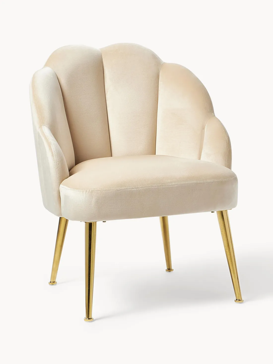 Sillón cóctel de terciopelo Helle