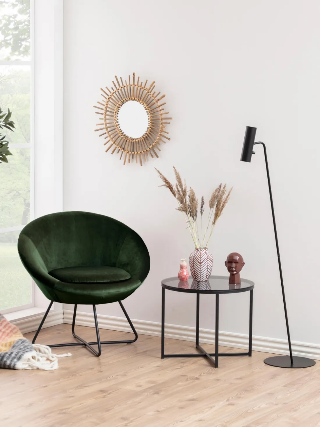 Sillón cóctel de terciopelo Center