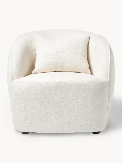 Sillón cóctel en tejido bouclé Elodie