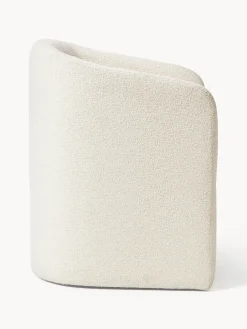 Sillón con reposabrazos en tejido bouclé Mairo