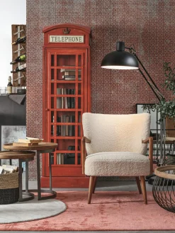 Sillón de borreguillo con reposabrazos Moritz