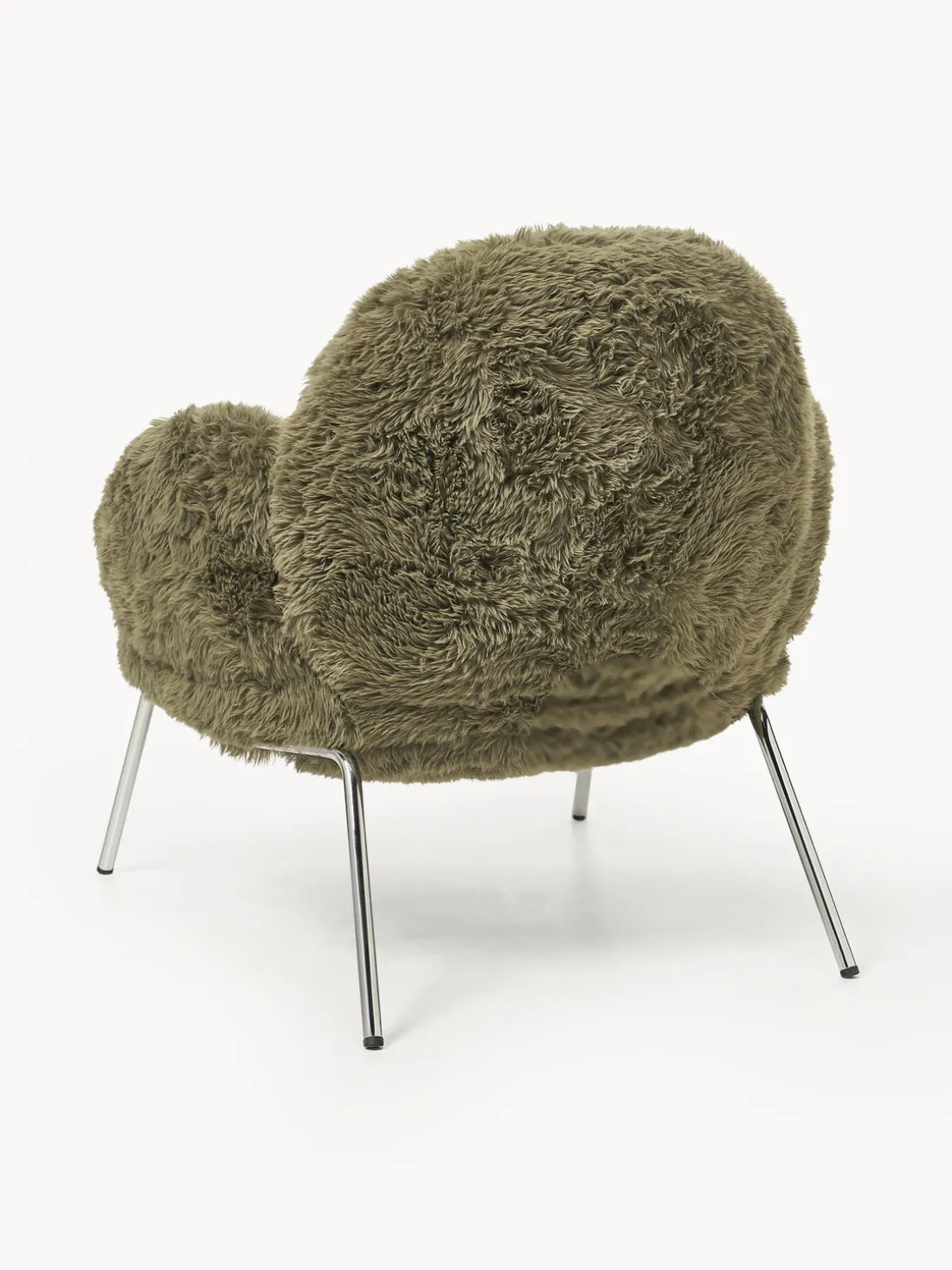 Sillón de cuero sintética con patas de metal Luan