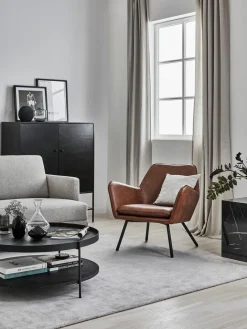 Sillón de cuero sintético Bon