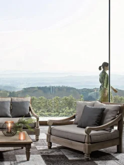 Sillón de exterior de madera maciza Bali