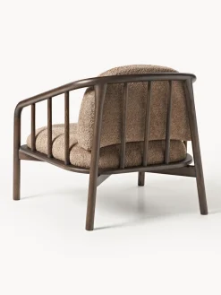 Sillón de madera de fresno con tapizado de borreguillo Balin