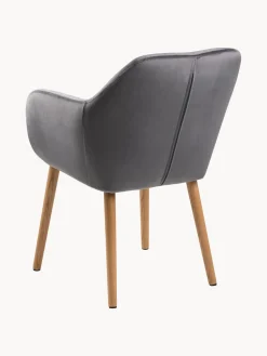 Sillón de terciopelo con patas de madera Emilia