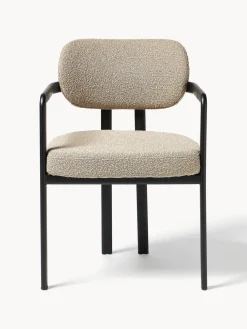 Sillón en tejido bouclé Adrien