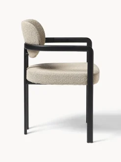 Sillón en tejido bouclé Adrien