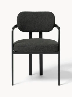 Sillón en tejido bouclé Adrien