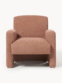 Sillón en tejido bouclé Aven