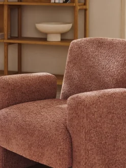 Sillón en tejido bouclé Aven