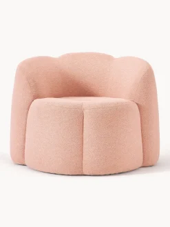 Sillón en tejido bouclé Fleur