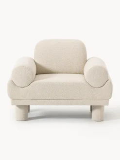 Sillón en tejido bouclé Lilo